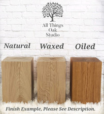 SOLID OAK Tall Wooden Block