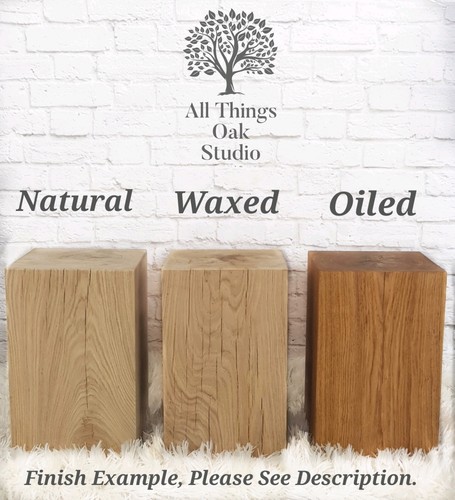 Solid oak tall wooden block - tall,
