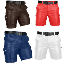 Mens Real Leather Brown Cargo