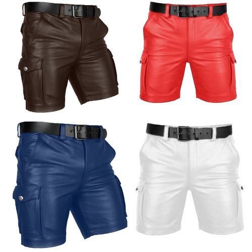Mens real leather brown cargo - real,