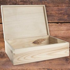 Rectangular A4 Wooden Box with