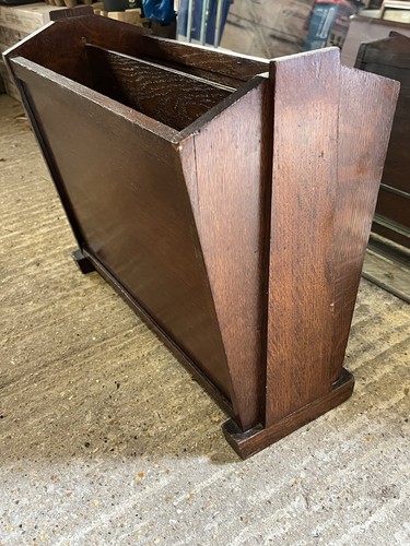 Art deco wooden oak magazine - wooden,