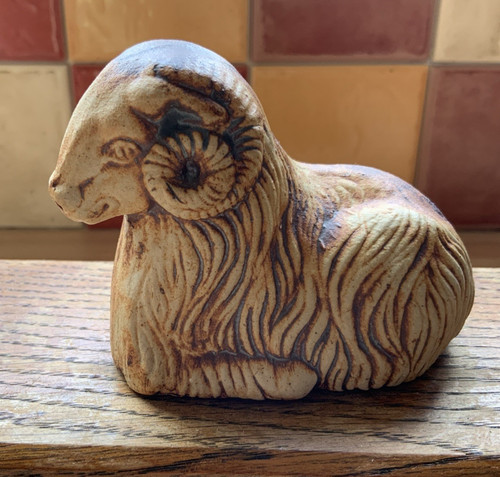 Sheep ram figurine quantock - figurine,