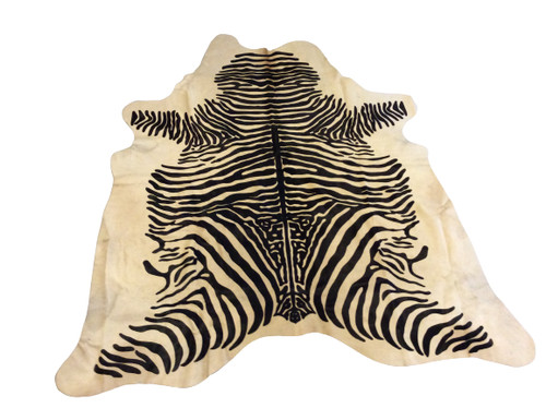 Cowhide area rug - -, black