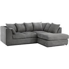 Corner Sofa Suite Set Right/Left hand Facing | Soft Jumbo Cord 4 Seater Settee