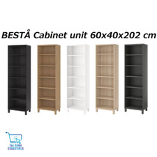 Ikea BESTÅ Wooden Bookcase with 6 Shelves Shelving Display Storage Wood Unit