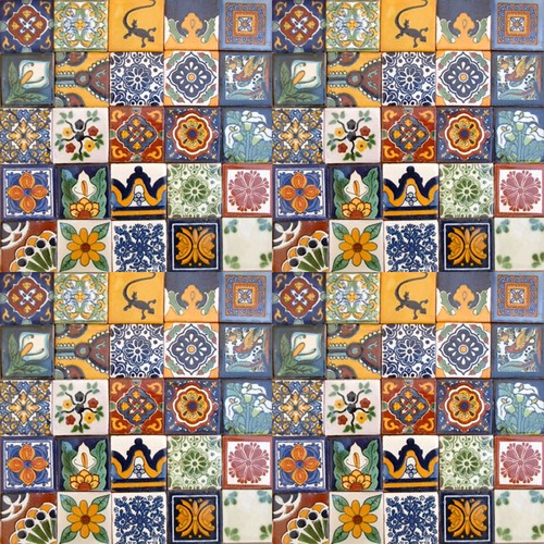 100 mexican tiles 2x2 - 100,