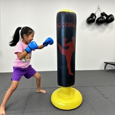 61" Punching Bag for Kids Boxing Bag Inflatable Birthday Presents for Boys Girls