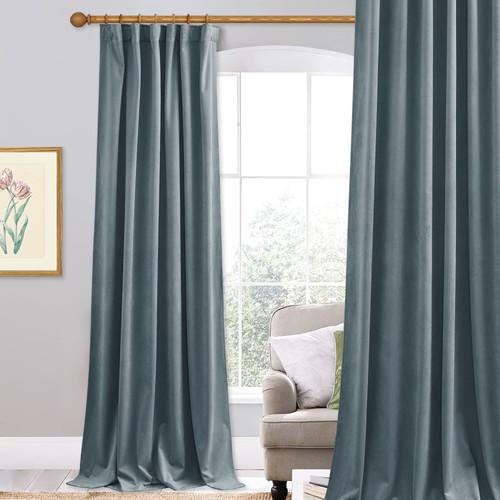 Stangh stone blue velvet - blue,