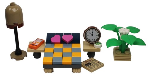 Lego bedroom set bed clock - set., bed,