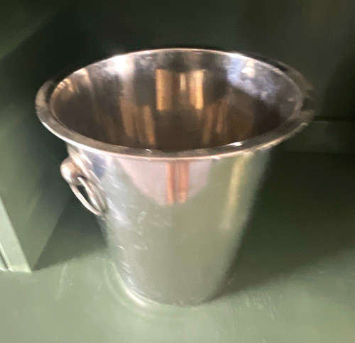 Silver metal ice bucket - silver, cooler