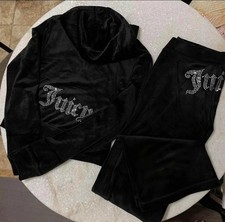 Juicy Couture Velour Tracksuit Jacket Pants Women XS-XL Y2K Rhinestone Logo NWT