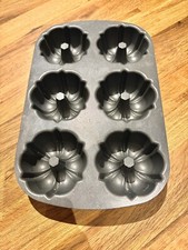 NORDIC WARE Cake Tin 6 Mini Bundt Cakes Heavy Aluminium Tray Bundt Muffin Tin