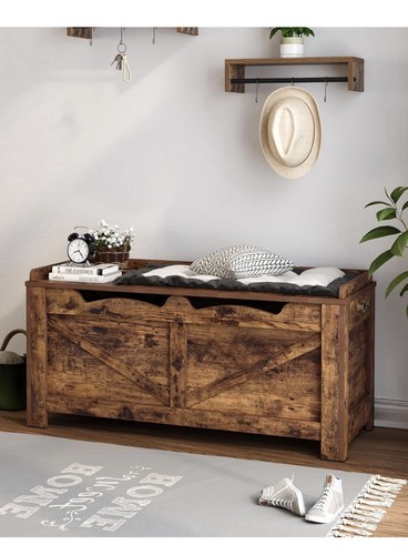 Wood blanket chest - blanket, storage