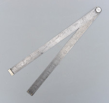 Vintage Rabone Chesterman No 54 Steel Folding Rule 2Ft 24'' Made in England