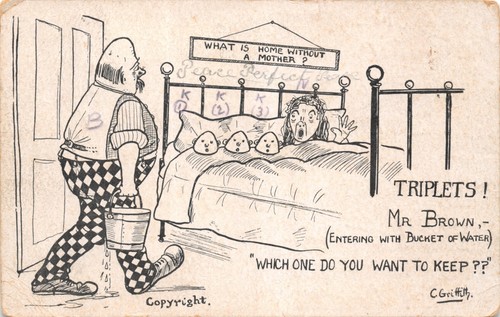 Edwardian comic postcard - comic,