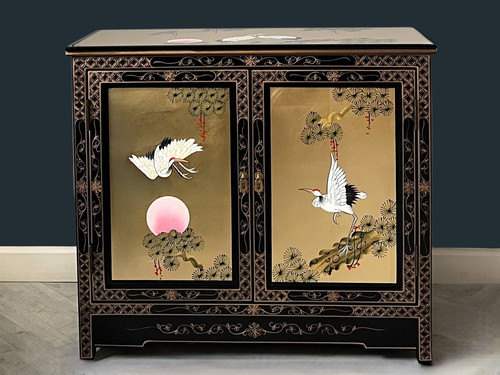 Chinese hand painted gold - gold, leaf