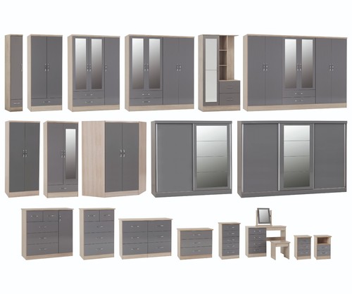 Nevada grey gloss bedroom - gloss,