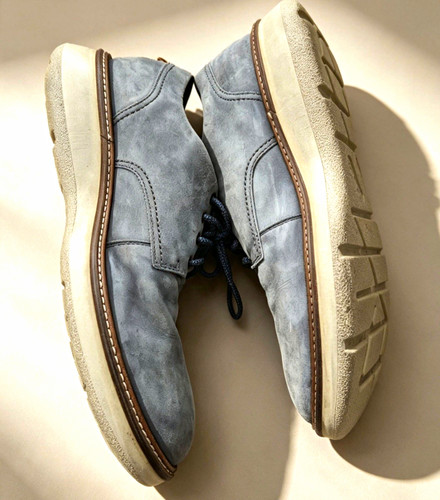 Ecco men grey suede oxford - grey,