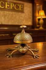 Nautical Brass Frog Desk Bell