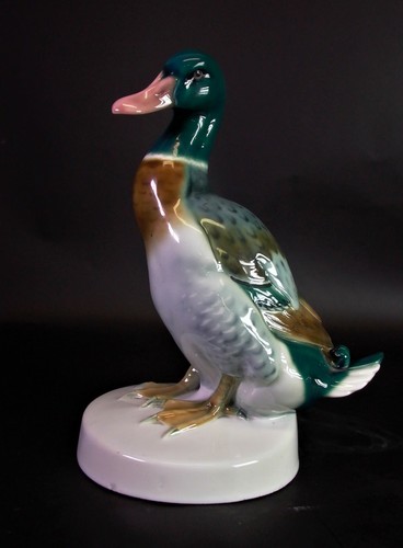 Large art deco figurine duck - art,