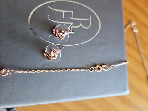 Rfm rose gold plated - gold, earring