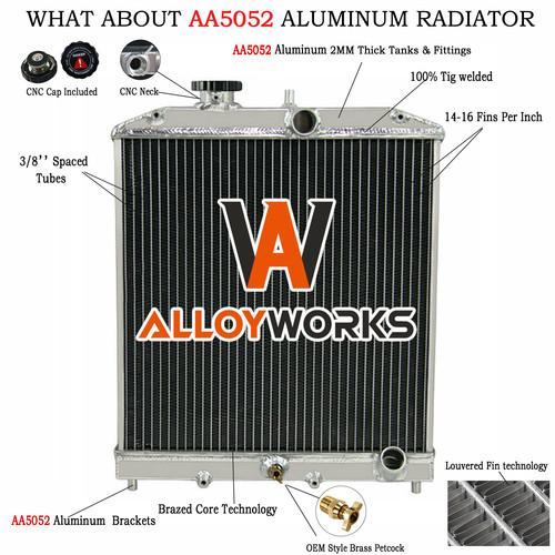 Rows aluminium radiator - rows, for