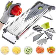 Mandolin Slicer IDEAL PRO, 6 in 1 V Blade Vegetable Cutter, Shredder, Grater