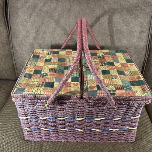 Vintage large woven sewing - vintage,