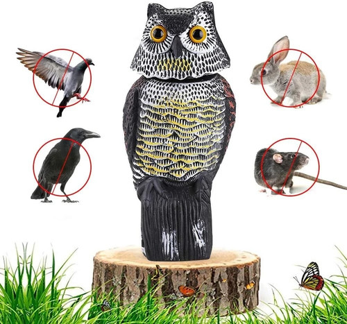 Large decoy owl bird - large, deterrent