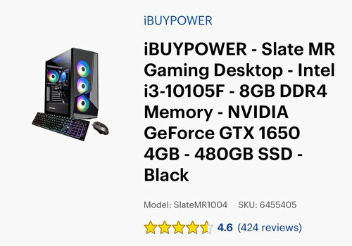 Ibuypower slate gaming - slate, mr