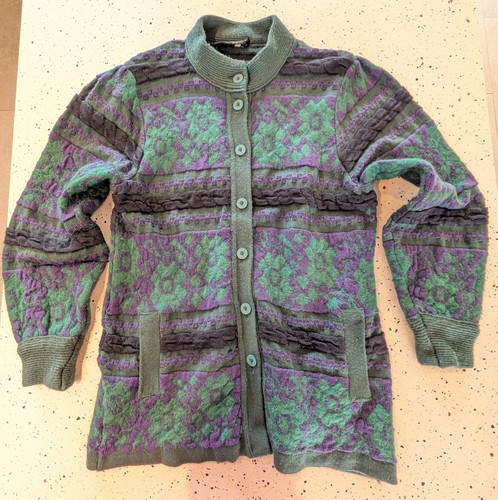 Irish wool vintage cardigan - wool,