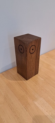 Handmade solid oak owl - , door