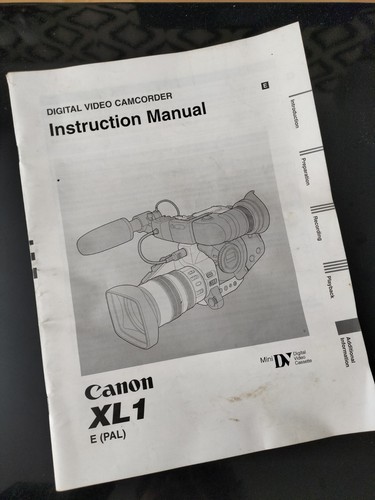 Canon xl1 instruction manual - canon,