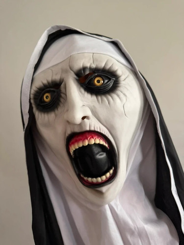 The nun latex mask halloween - nun,