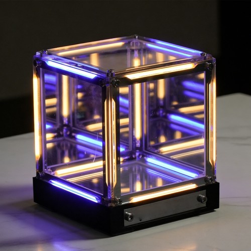 Infinity mirror cube - cube, 4d