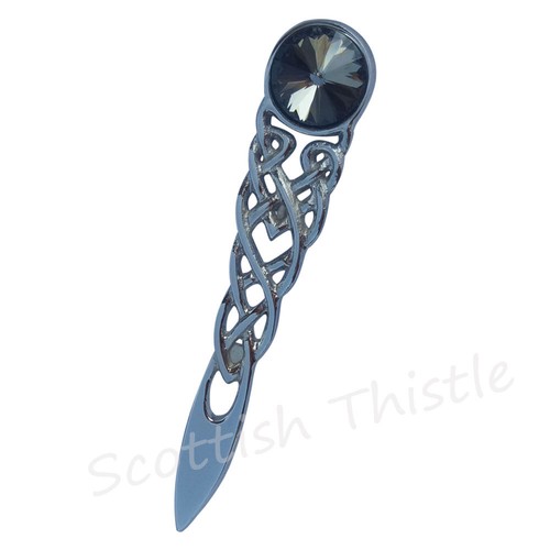 Scottish kilt pin celtic stone - kilt,