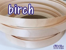 Iron on Edging Pre Glued Real Wood Birch Veneer Edge Banding Tape 22 40 50 mm 