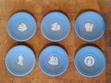 Wedgewood Jasperware miniature plates x 6 - 7.5cm