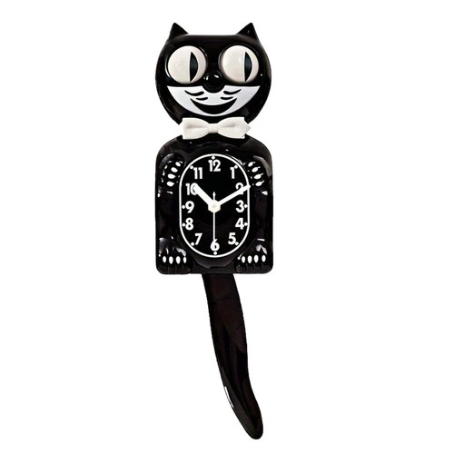 Vintage black cat clock - vintage,