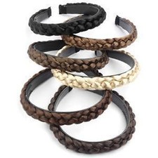 Womens Braided Synthetic Hair Plaited Fishtail Elastic Head Alice band Hairband