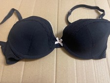 M&S Lightly Padded Underwired Bra in Black Colour 34C