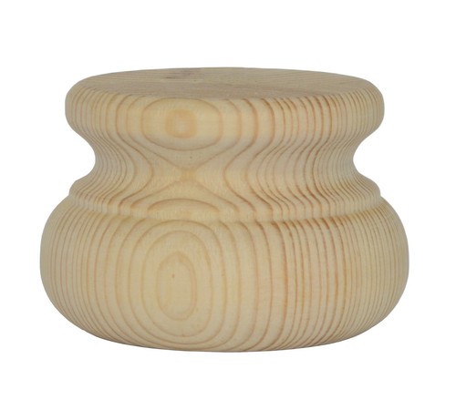 Large wooden pine moulded - wooden, bun