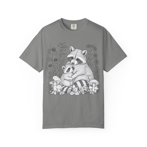 Raccoon mom baby - raccoon,