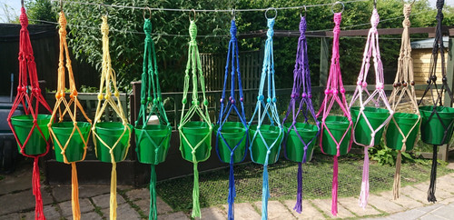 Macrame plant hangers - macrame,