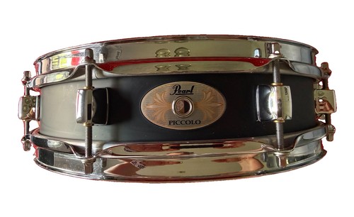 Pearl piccolo steel snare drum - steel,