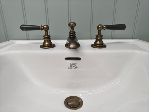 Aged patina brass hole mixer - patina, 3
