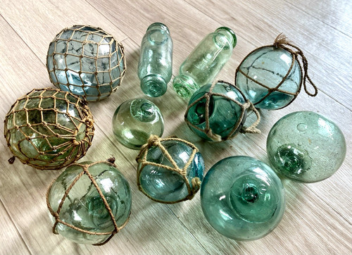 Vintage japanese glass - vintage, fishing