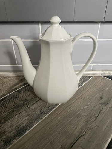 Large white hexagonal coffee - white,