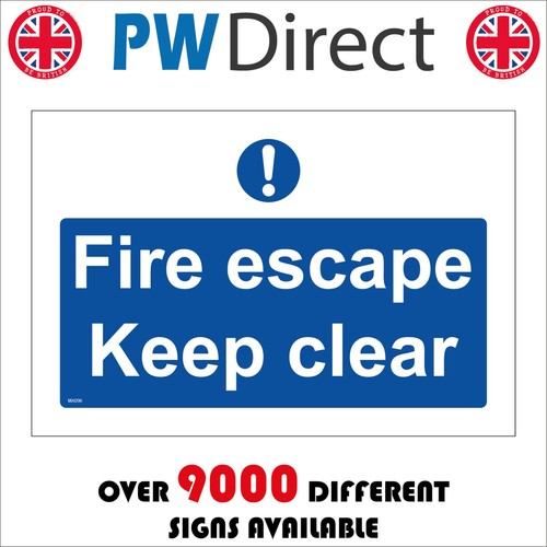 Sign fire escape - escape, keep